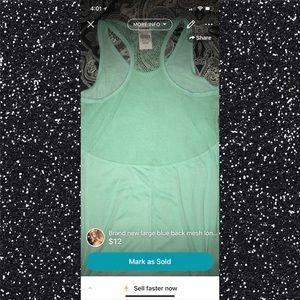 Brand New Large Blue Mesh Tank with Tags